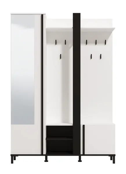 Velká předsíňová stěna scalea - bílá/černá