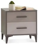 Noční stolek renda - šedá/hnědá/béžová