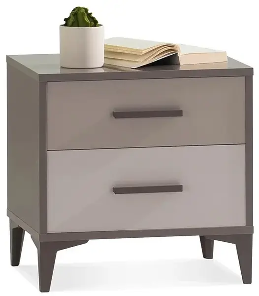 Noční stolek renda - šedá/hnědá/béžová