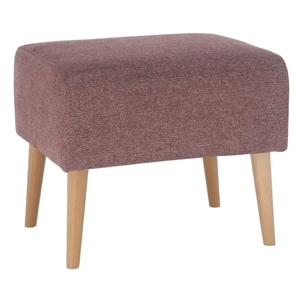 Taburet samy - starorůžová/buk