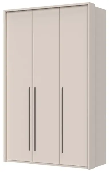 Třídveřová šatní skříň s rámem baptiste - béžová