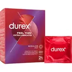 Durex Feel Thin Extra Lubricated kondómy 24 ks