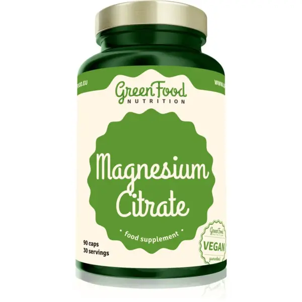 GreenFood Nutrition Magnesium Citrate podpora spánku a regenerácie 90 cps