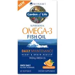 Garden of Life Minami Omega-3 Fish Oil mäkké tobolky pre normálnu činnosť nervovej sústavy príchuť Orange 60 cps