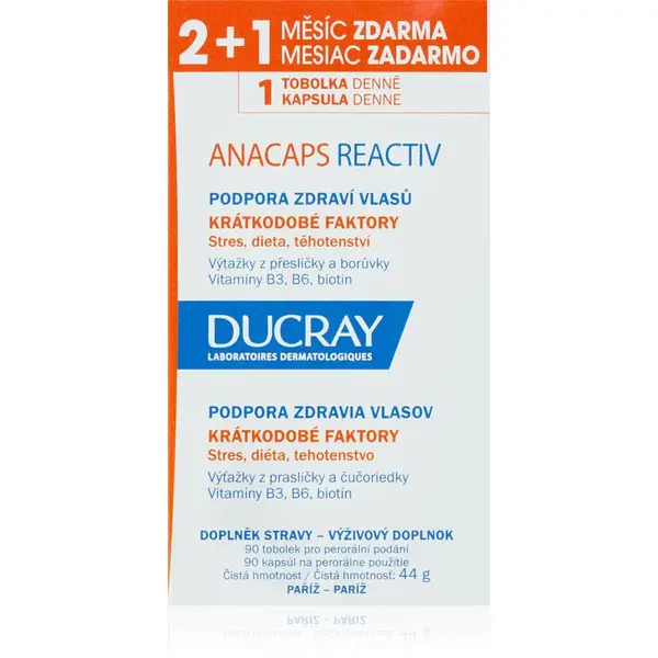 Ducray Anacaps Reactiv tobolky pre rednúce vlasy 90 cps