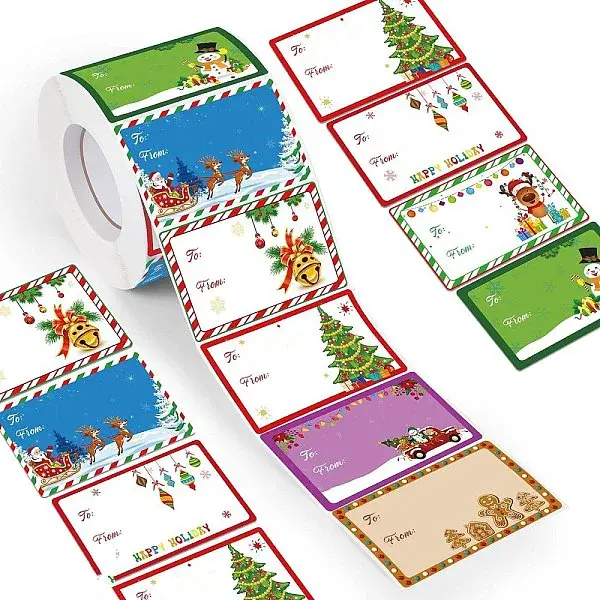 Christmas Theme Cartoon Paper Stickers