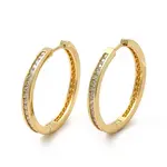 Clear Cubic Zirconia Hoop Earrings