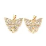 Brass Micro Pave Cubic Zirconia Pendants