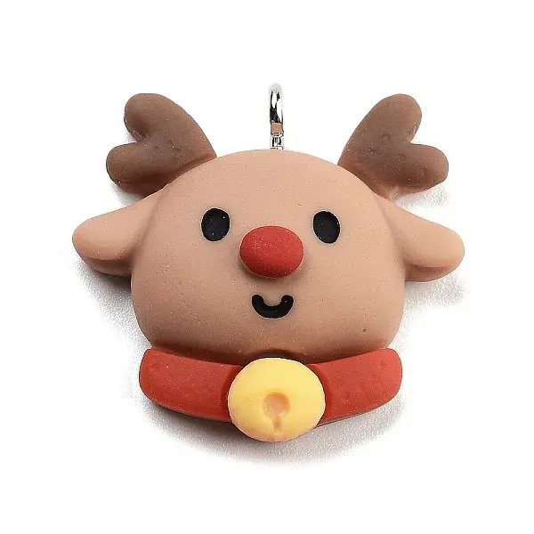 Christmas Theme Opaque Resin Pendants