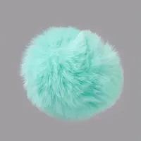 Handmade Faux Rabbit Fur Pom Pom Ball Covered Pendants