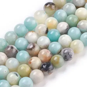 Natural Flower Amazonite Beads Strand
