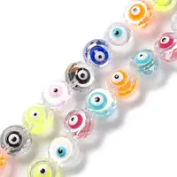 Transparent Evil Eye Glass Beads Strands