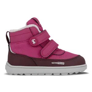 Dětské zimní barefoot boty Be Lenka Zippu Preschool - Berry & Grey