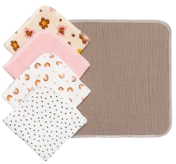 T-TOMI BIO mušelínové obrúsky GIRL 5 ks