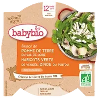 BABYBIO Menu zemiaky a fazuľky s morčacími plátkami 230 g