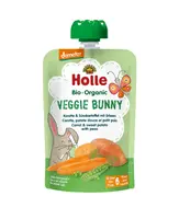HOLLE Veggie Bunny BIO Puri zo zeleniny - mrkva, sladké zemiaky a hrášok. 100 g