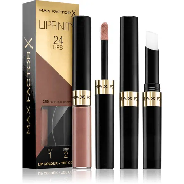 Max Factor Lipfinity Lip Colour dlhotrvajúci rúž s balzamom odtieň 350 Essential Brown 4,2 g