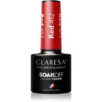 Claresa SoakOff UV/LED Color Take Me To The River gélový lak na nechty odtieň Red 412 5 g