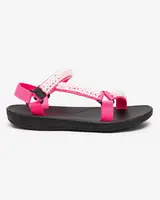 Resti Neon pink women's sports sandals with Dotiss pearls- Footwear