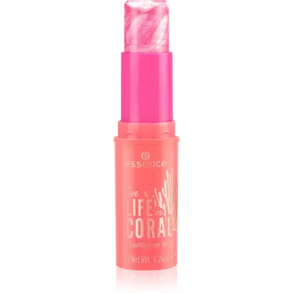 essence LIFE in CORAL rozjasňujúca lícenka v tyčinke odtieň 01 Glowin' Coraltastic, Baby! 7 g