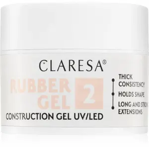 Claresa Rubber Gel Construction Gel UV/LED gélový lak pre predĺženie nechtov odtieň 02 45 g