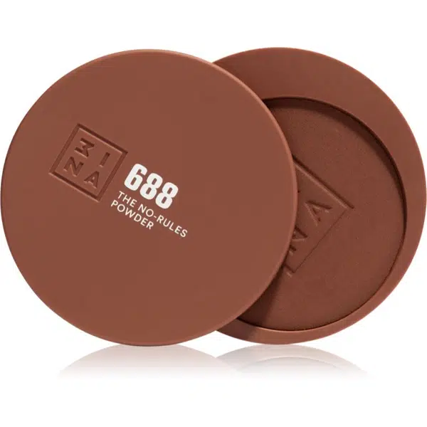 3INA The No-Rules Powder multifunkčné líčidlo na oči, pery a tvár odtieň 688 - Deep cocoa, matte bronzer 8 g