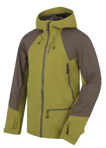 Husky  Nanola M khaki/green, S Pánska hardshell bunda