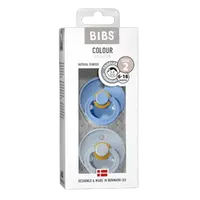 BIBS Colour Cumlíky z prírodného kaučuku, veľkosť 2, Sky Blue/Baby Blue 2 ks