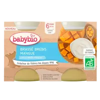 BABYBIO Brassé z ovčieho mlieka a manga 2 x 130 g