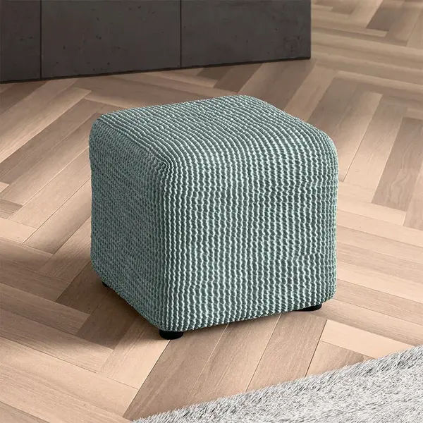 Bielastické poťahy COSTINA mätová taburetka (40 x 40 x 40 cm)