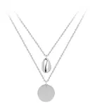 Troli Dvojitý ocelový náhrdelník s přívěsky