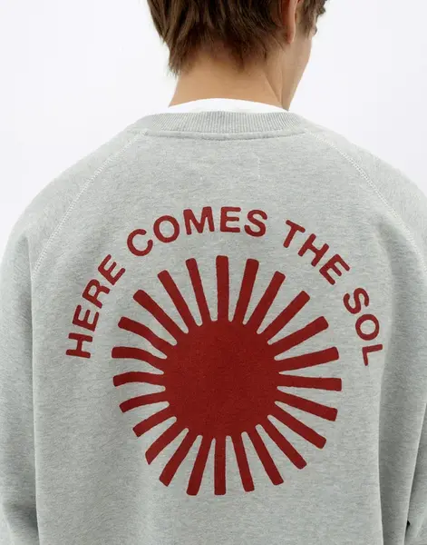 Thinking MU Pepe Sun Retro Gray Sweatshirt GREY L