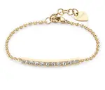 S'Agapõ Elegantní pozlacený náramek s čirými krystaly Dazzly SDZ17