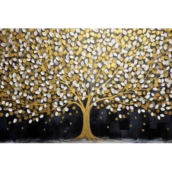 XXXL OBRAZ NA HLINÍKOVÉ DESCE, stromy, 120/80/2 cm