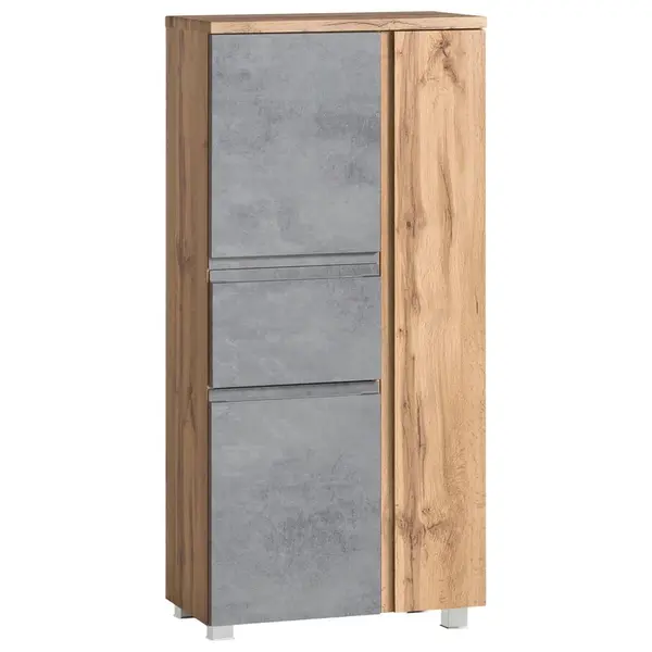 Held MIDI SKŘÍŇKA, světle šedá, dub wotan, 65/130/35 cm