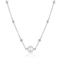 JVD Stříbrný náhrdelník s pravou perlou SVLN0760SD2P145