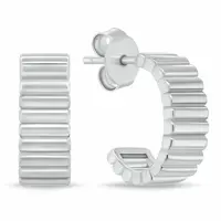 Brilio Silver Moderní stříbrné kruhové náušnice EA1091W