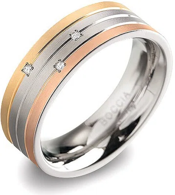 Boccia Titanium Titanový prsten s brilianty 0135-02 55 mm