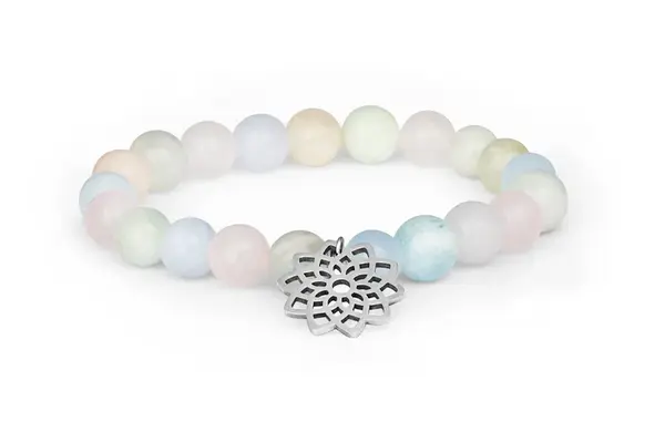 Agato Korálkový náramek z morganitu MINK96/17