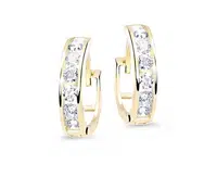 Cutie Jewellery Slušivé dětské náušnice ze žlutého zlata C3345-80-X-1 bílá