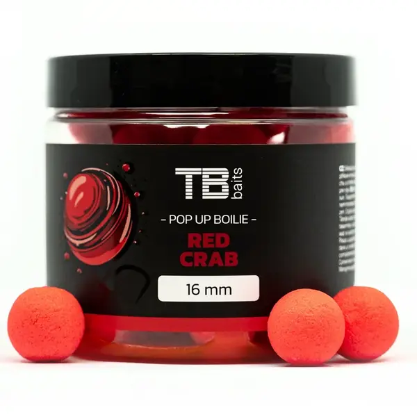 Tb baits plávajúce boilie pop-up red crab + nhdc 65 g - 12 mm