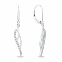 Brilio Silver Pôvabné strieborné náušnice so zirkónmi EA270W