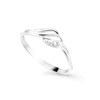 Cutie Jewellery Pôvabný prsteň z bieleho zlata so zirkónmi Z8023-10-X-2 55 mm