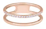 Troli Dvojitý minimalistický prsteň z ocele Rose Gold 52 mm