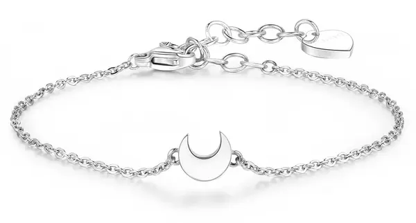 S'Agapõ Oceľový náramok s polmesiacom Click SCK16