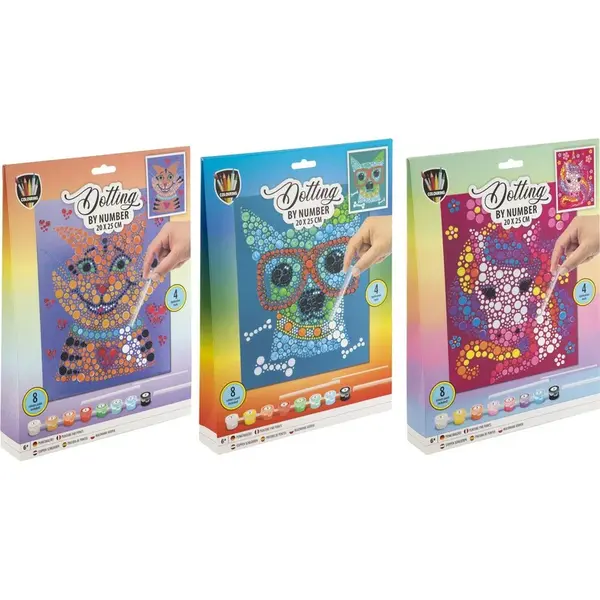 Maľovanie pomocou bodiek a čísel 20x25 cm