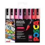 Sada akrylových fixů Uni Posca 5M 1,8-2,5mm 8ks Love