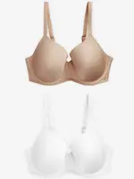 Next Podprsenka  tmavobéžová / biela