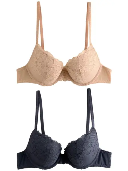 Next Podprsenka  béžová / námornícka modrá