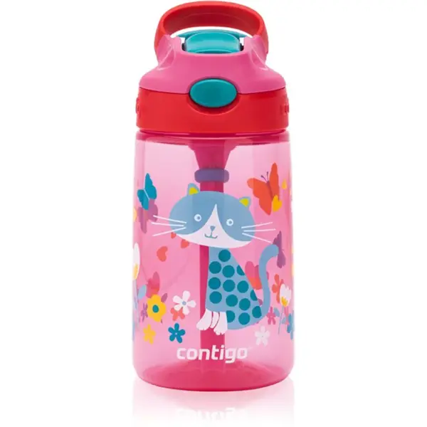 Contigo Gizmo Flip lahev na vodu pro děti Cherry Cat 420 ml